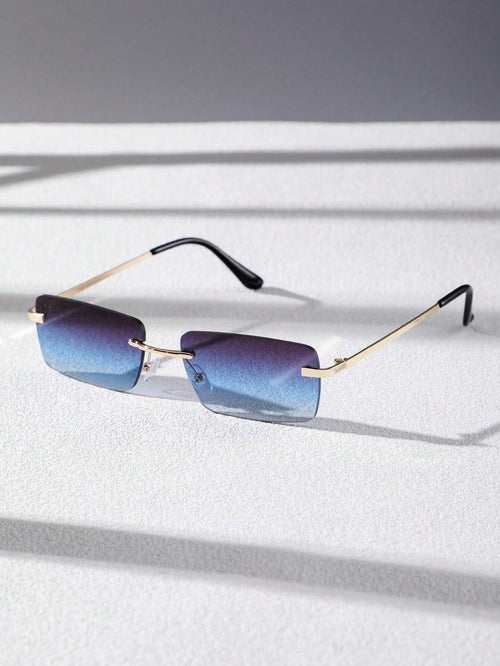 Old Money Two-Tone Metal Rimless Glasses