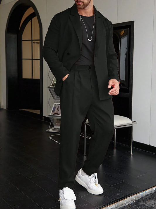 Old Money Casual One-Color Men's Suit