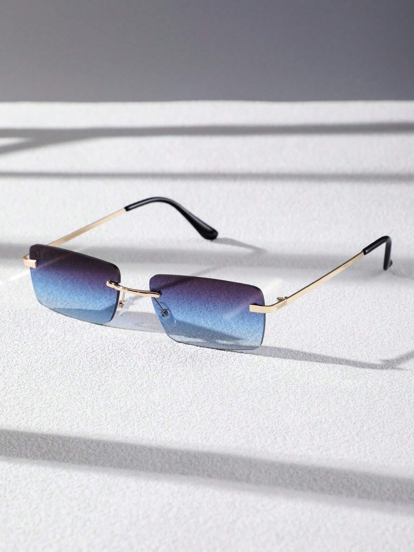 Old Money Two-Tone Metal Rimless Glasses