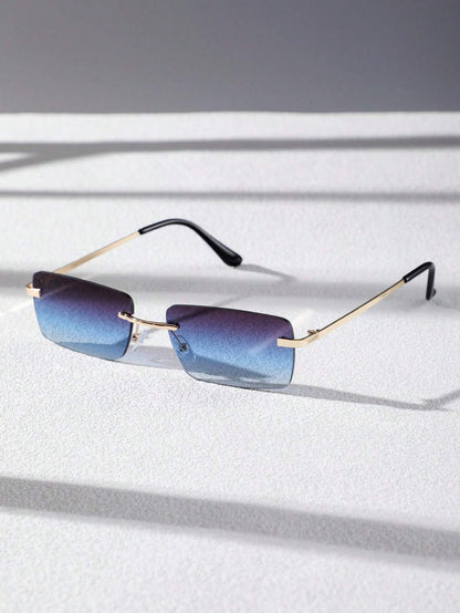 Old Money Two-Tone Metal Rimless Glasses