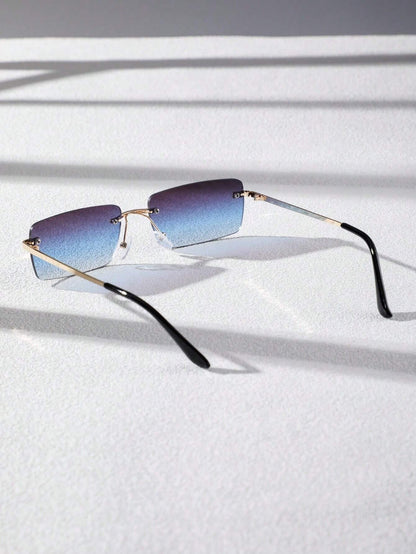 Old Money Two-Tone Metal Rimless Glasses