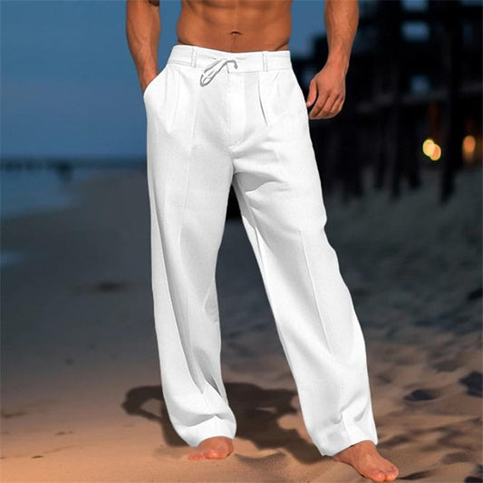 Men's straight leg trousers with timeless look for everyday wear