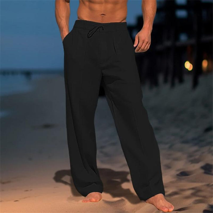 Men's straight leg trousers with timeless look for everyday wear