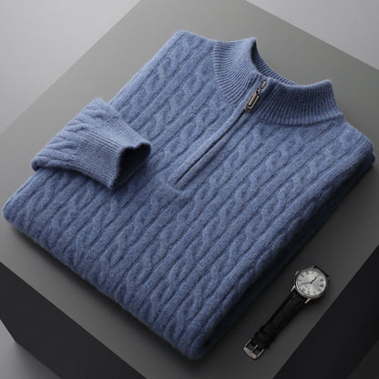 Old Money Thickened Cashmere Wool Turtleneck Sweater