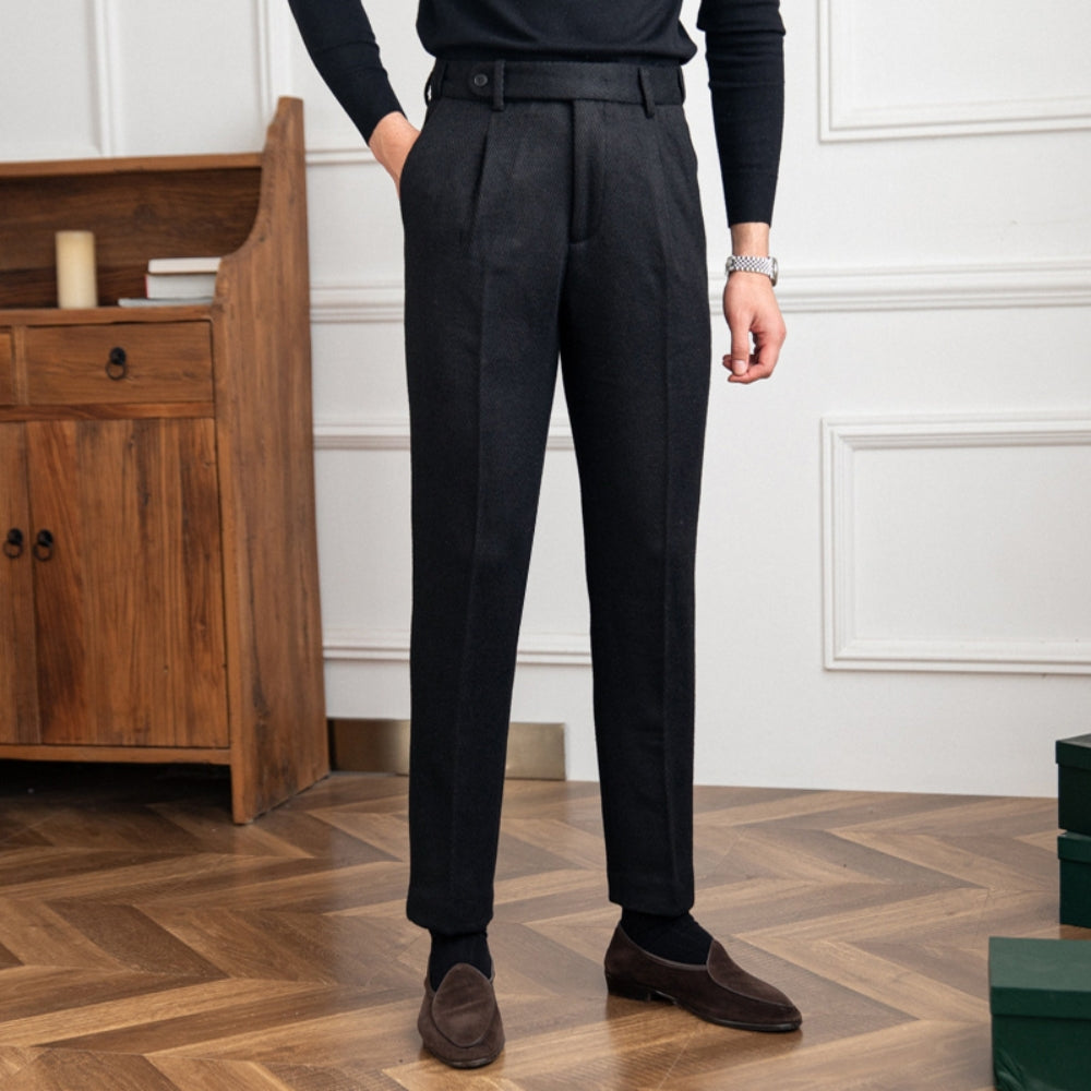 Old Money Warm Versatile Retro Woolen Trousers