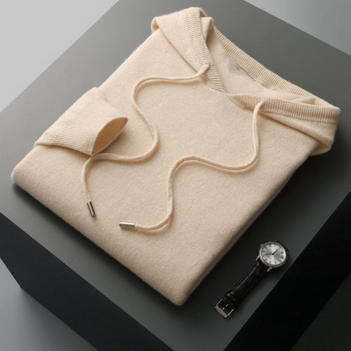 Old Money Loose Cashmere Woolen Hoodie