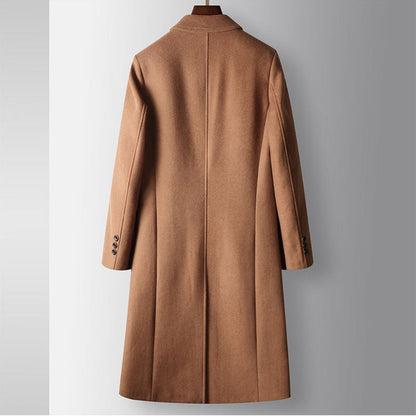 Old Money Double-Breasted Wool Windbreaker Coat