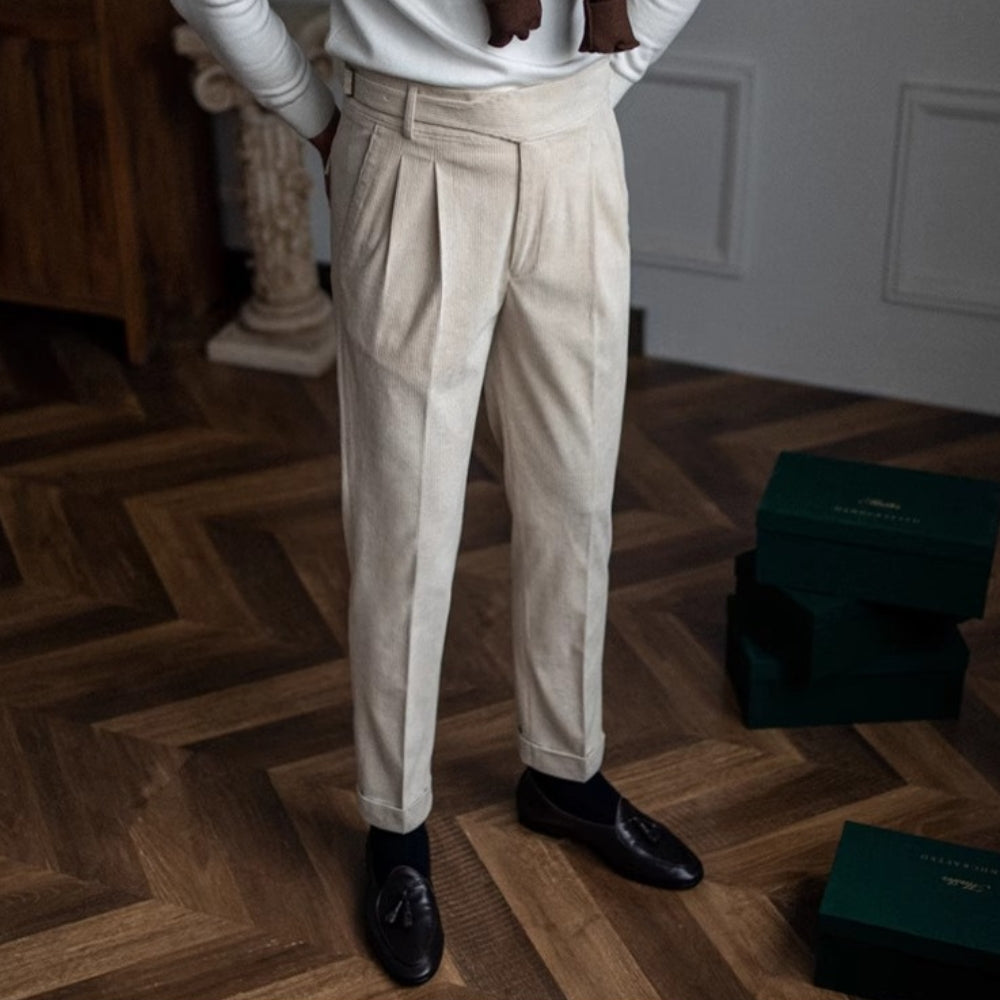 Old Money Wide-Leg Drape Trousers