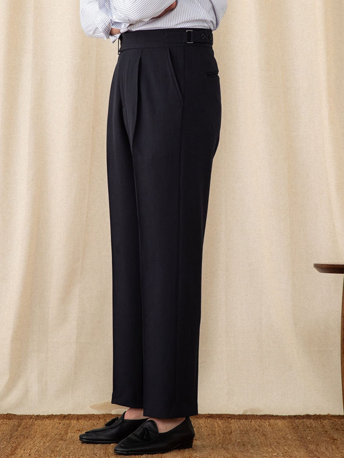 Old Money Italian Casual Straight Trousers