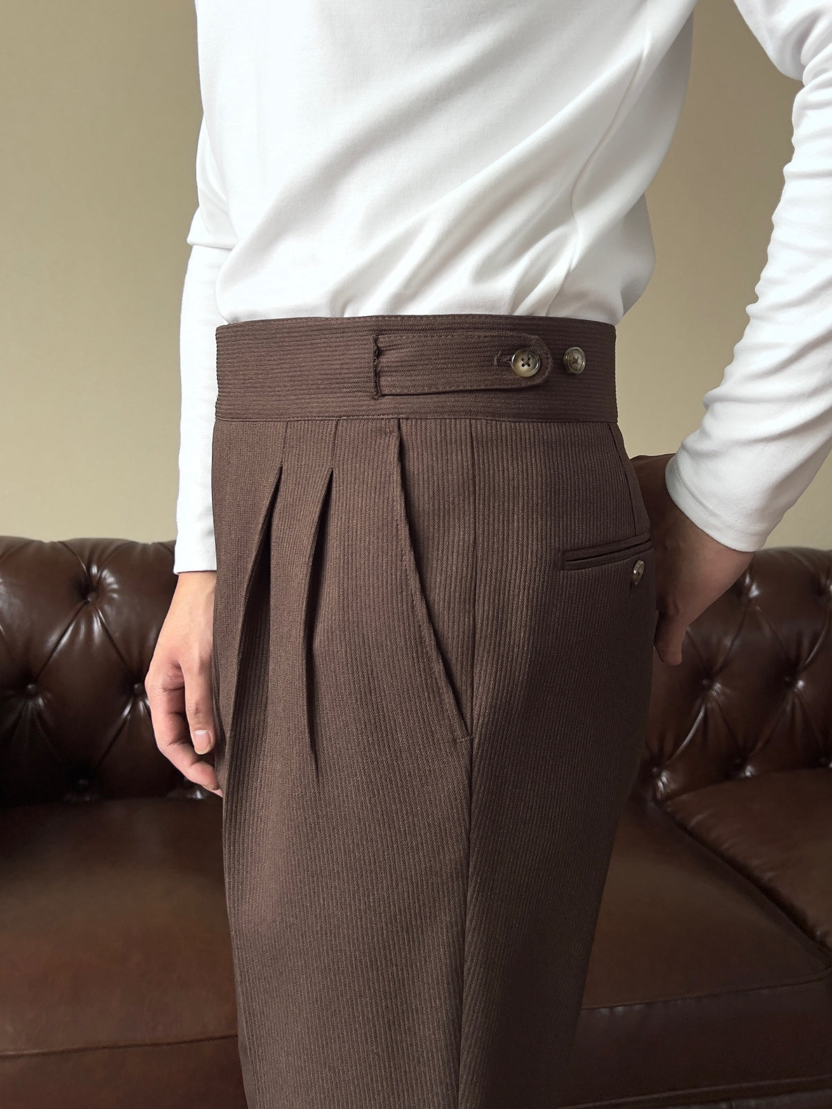 Old Money Old Money High Waist Gurkha Trousers