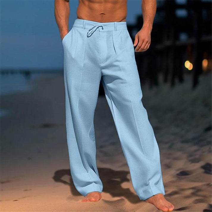 Men's straight leg trousers with timeless look for everyday wear