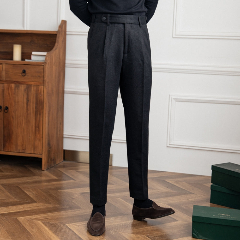 Old Money Warm Versatile Retro Woolen Trousers