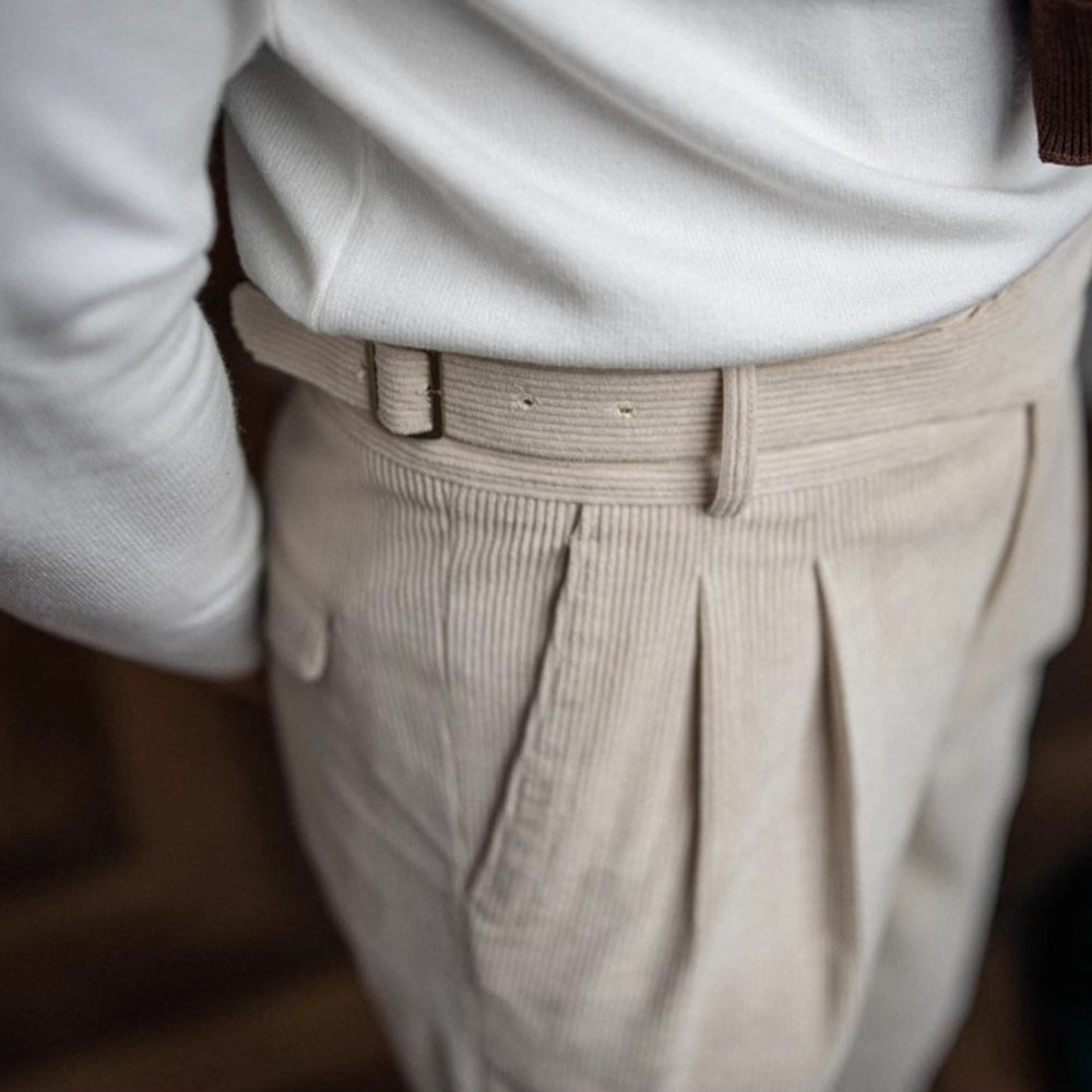 Old Money Wide-Leg Drape Trousers