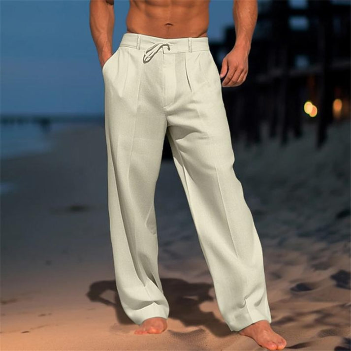 Men's straight leg trousers with timeless look for everyday wear