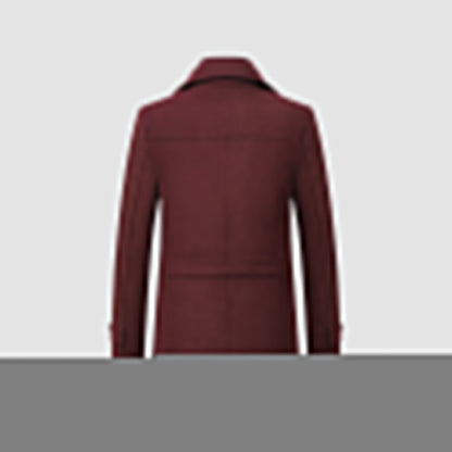 Old Money Mid-Length Woolen Coat Business Casual Style