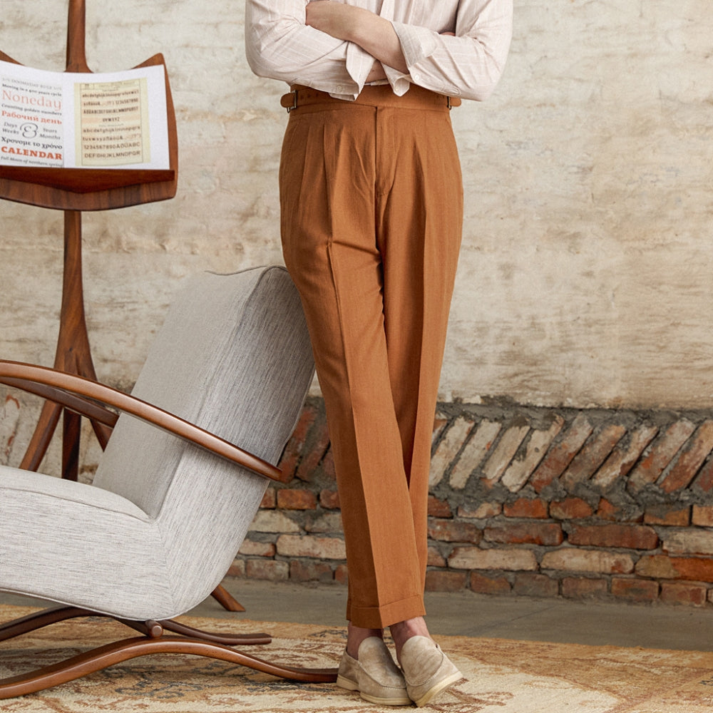 Old Money Cotton Comfortable Straight Pants