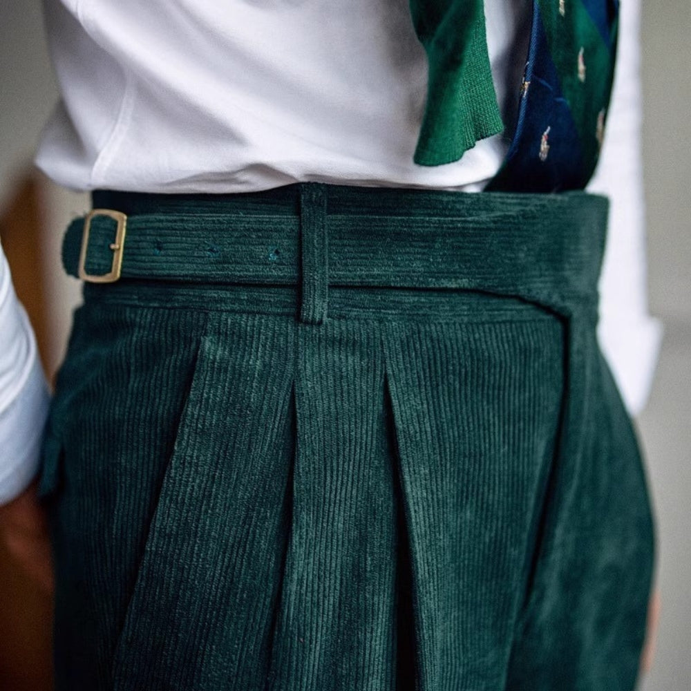 Old Money Wide-Leg Drape Trousers