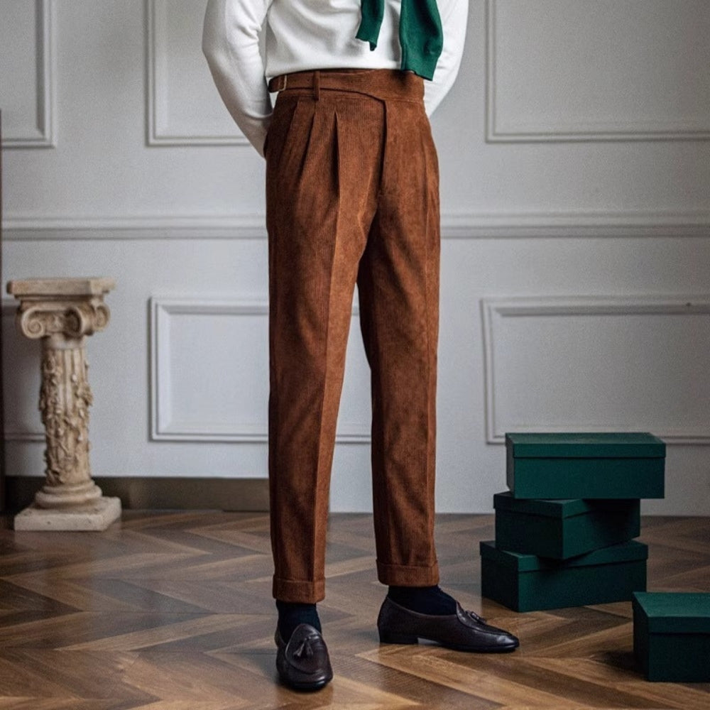 Old Money Wide-Leg Drape Trousers