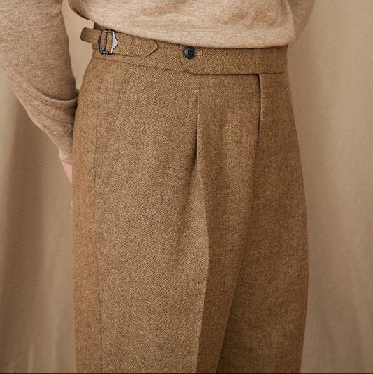 Shiny Wool Trousers