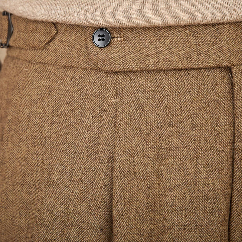 Shiny Wool Trousers