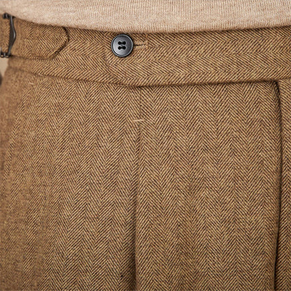 Shiny Wool Trousers