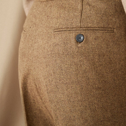 Shiny Wool Trousers