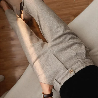 Perquaza™ Woolen Fitted Pants