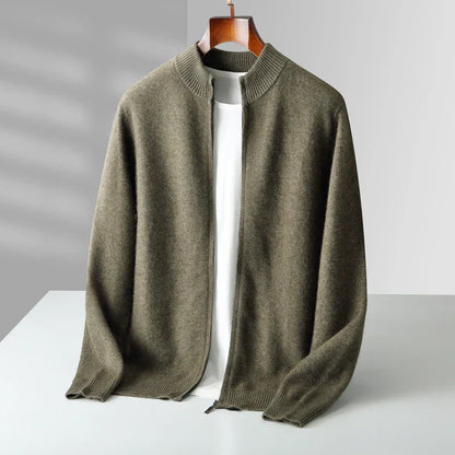 Old Money Men's Cashmere Zip Jacket