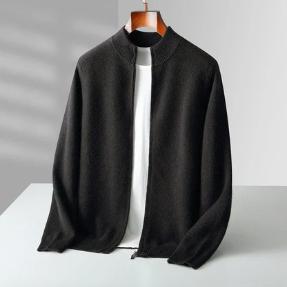 Old Money Men's Cashmere Zip Jacket