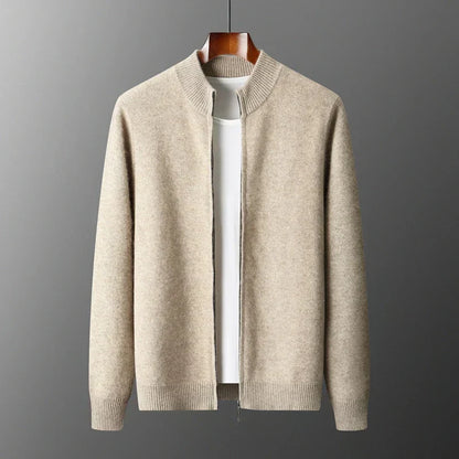 Old Money Men's Cashmere Zip Jacket