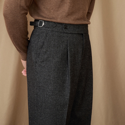 Shiny Wool Trousers