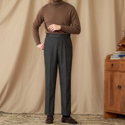 Shiny Wool Trousers