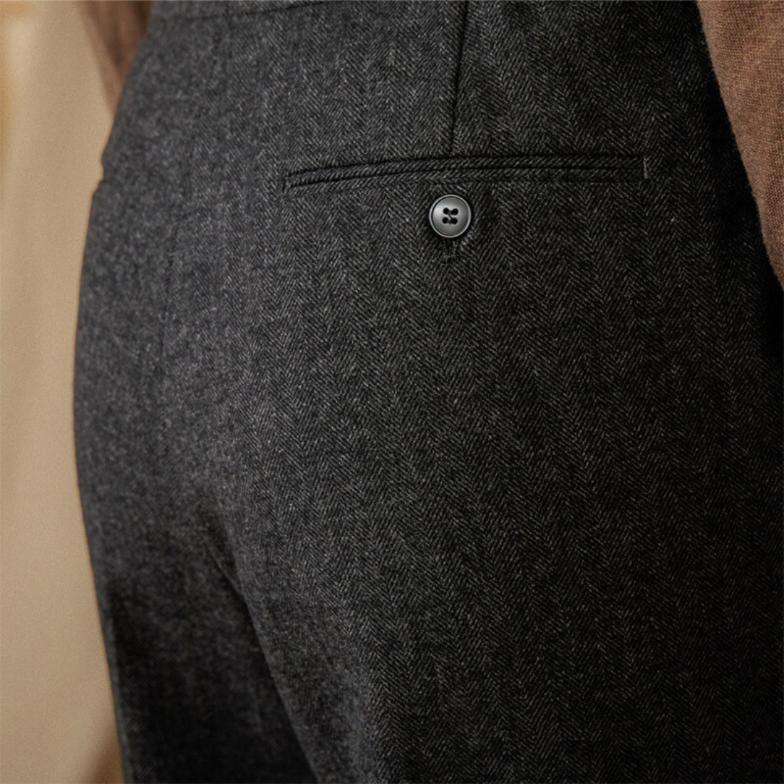 Shiny Wool Trousers