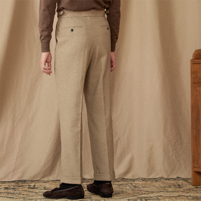 Shiny Wool Trousers
