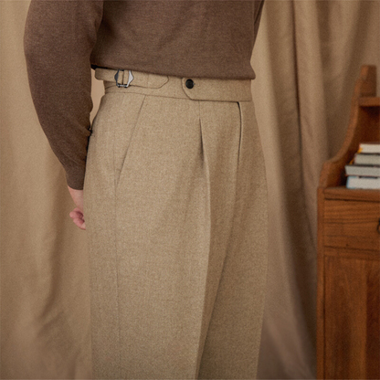 Shiny Wool Trousers