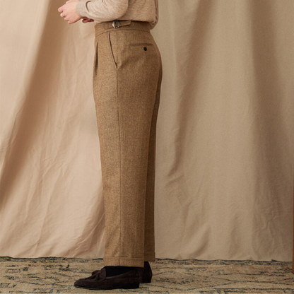 Shiny Wool Trousers