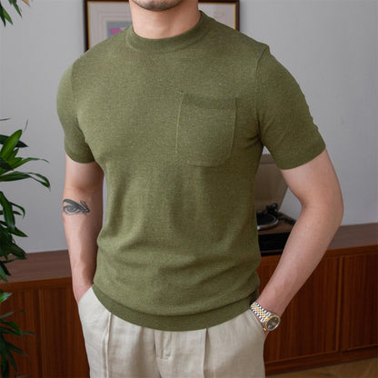 Old Money Knitted Linen Blend T-Shirt