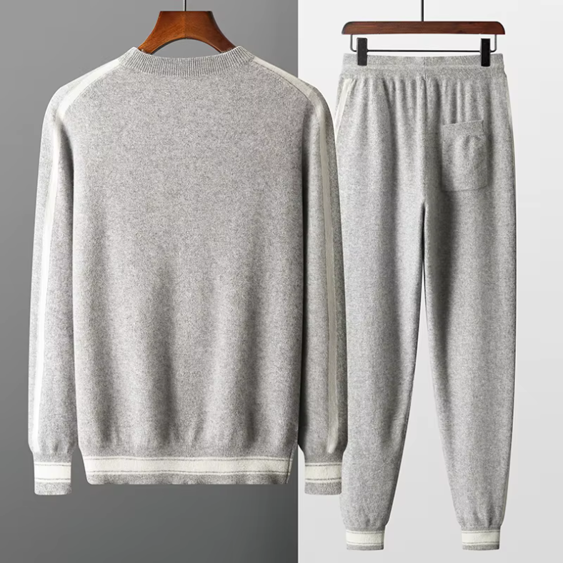 Old Money Two-Piece Men's Set in Cashmere Wool