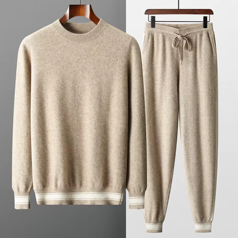 Old Money Two-Piece Men's Set in Cashmere Wool