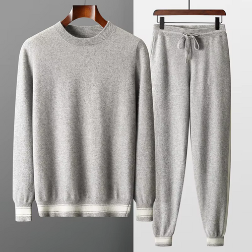 Old Money Two-Piece Men's Set in Cashmere Wool