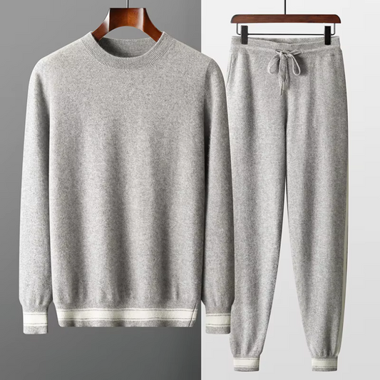 Old Money Two-Piece Men's Set in Cashmere Wool