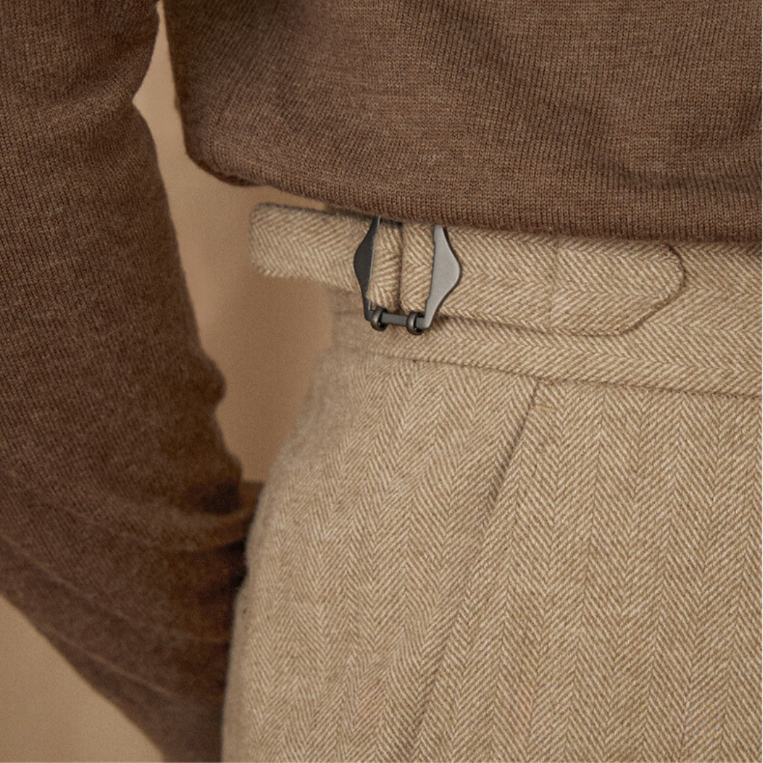 Shiny Wool Trousers